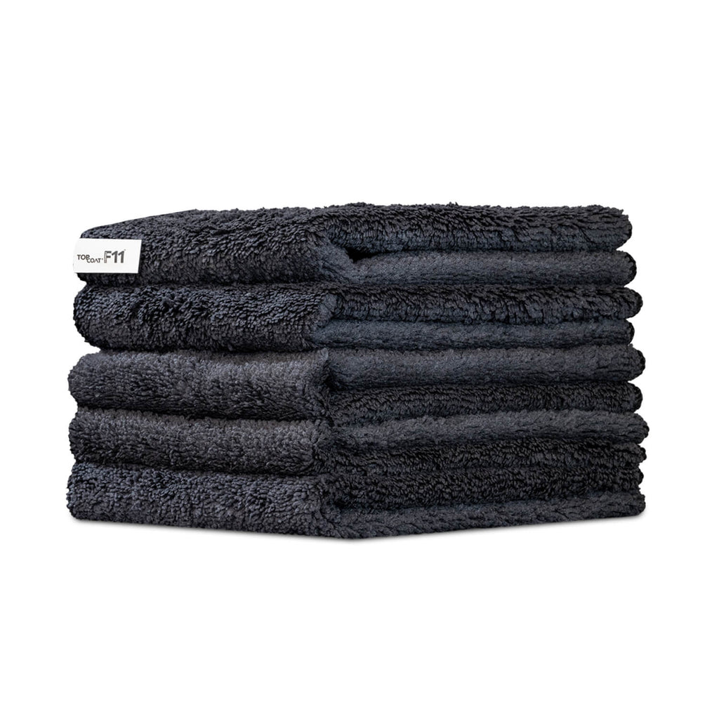 Black Microfiber Towel - 16 x 16 - 45 Gram : AM915101 Black